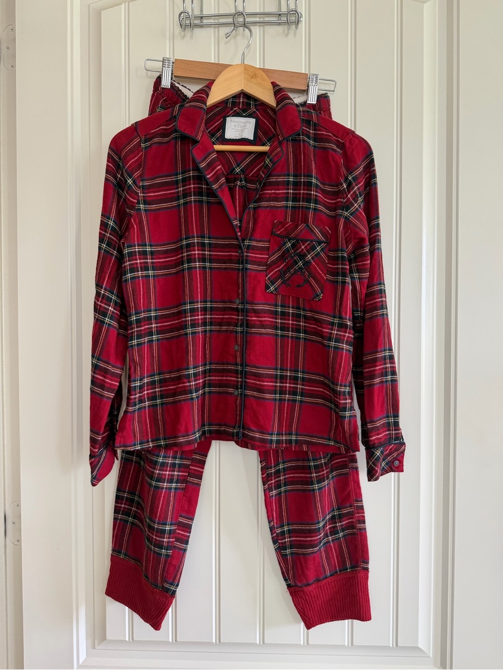 Abercrombie & Fitch Red Plaid Flannel Pajamas